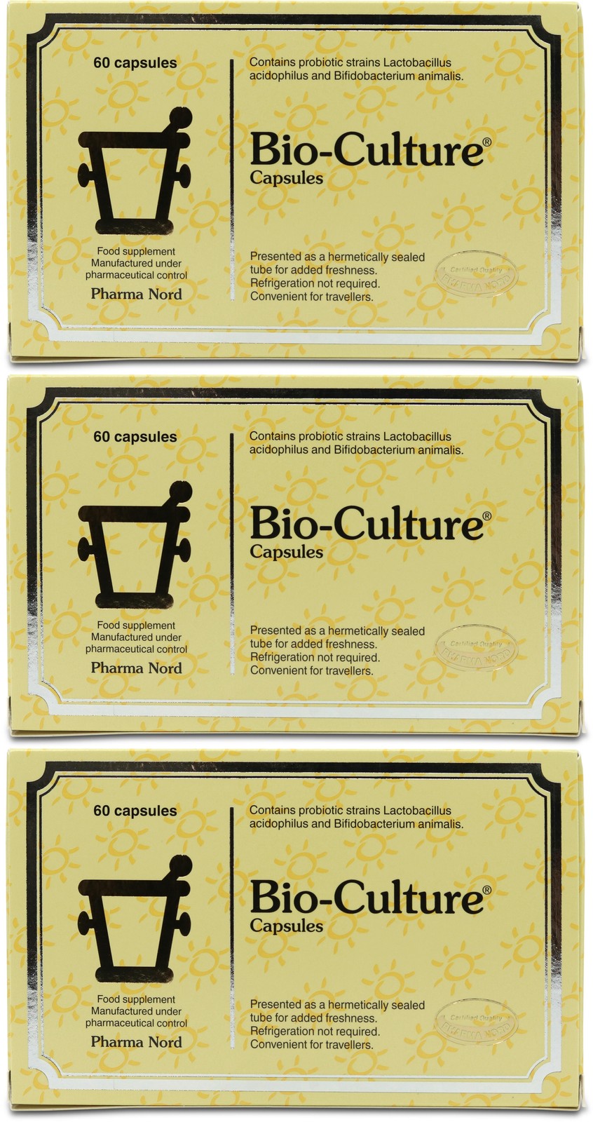 Pharma Nord Bio-Culture Probiotics 60 Capsules X 3
