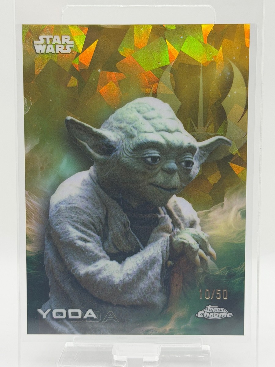 YODA 2025 Topps Chrome Sapphire Star Wars GOLD Refractor /50 | eBay