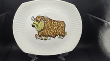 Vintage 1970s Beefeater Bull Steak Plate English Ironstone  - imperfect. 