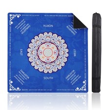 Mahjong Mat 33.4 x 33.4 with Black Carrying Bag, Anti-Slip, Noise-Reducin...