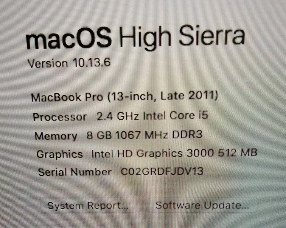 Apple MacBook Pro 13'' - Late 2011 - 2.4 GHz Intel Core i5 - 8GB 1067 MHz DDR3 - Image 2 of 4