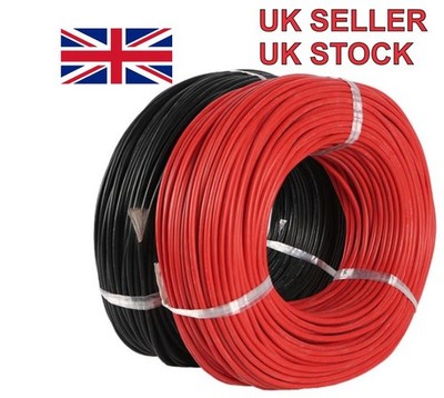 Flexibles weiches Silikonkabel 4/6/8/10/12/14/16/18/20/22 AWG UK Verkäufer/Lager