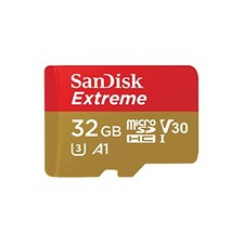 SanDisk Extreme 32 GB microSDHC Memory Card + SD Adapter with A1 App Performance