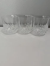 Set Of 3 Cristal d'Arques LONGCHAMP 24% Lead Crystal Double Old Fashion 10.25 Oz