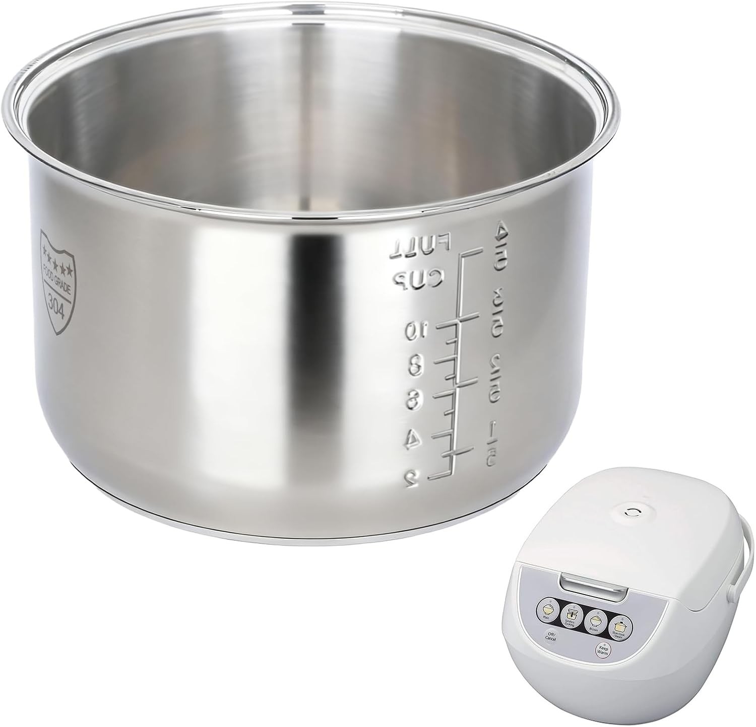 10 Cup Inner Pot Compatible With Tiger Standard, Silver