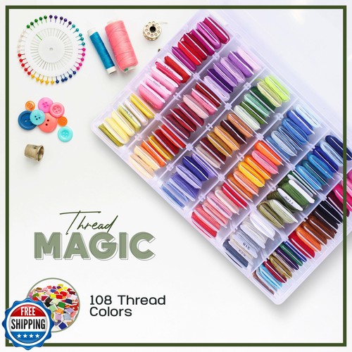 ATTERET Embroidery Floss Kit and Refills - Cotton Threads - DMC Color Coding - Picture 2 of 5