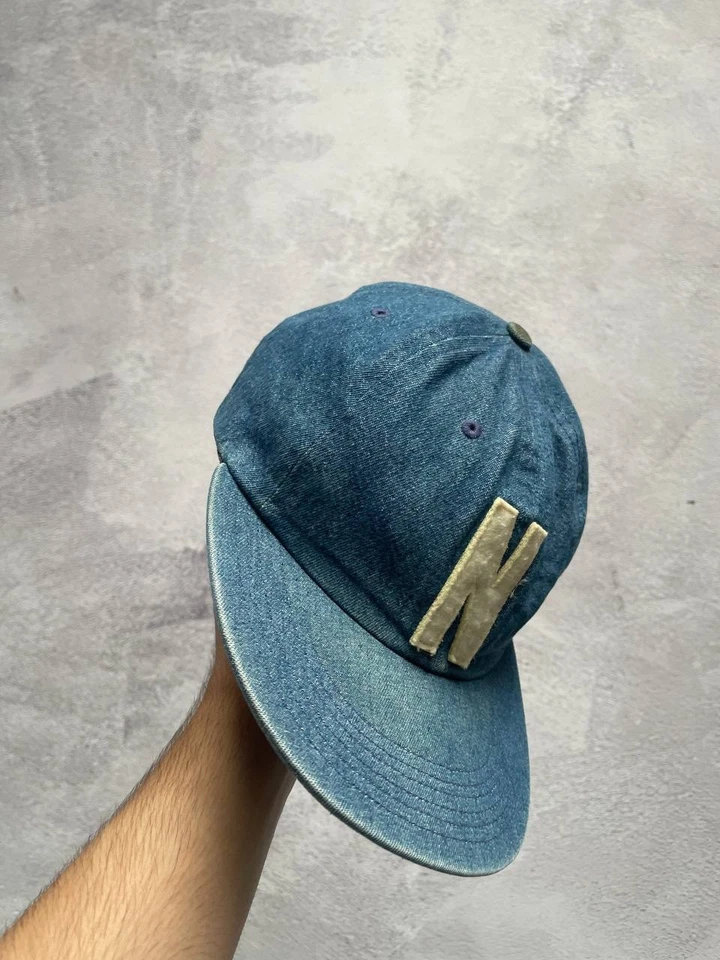 Norse Projects 6 Panel Blue Denim Cap “N” Logo Strap Adjustable - Image 2 of 4