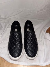 Steve Madden Women  s Ecentrcq Black Slip-On Sneakers Shoes Loafers Women's Sz 8