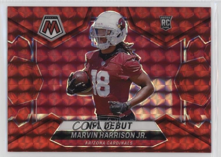 2024 Panini Mosaic NFL Debut Red Prizm Marvin Harrison Jr #283 Rookie RC 1jt0