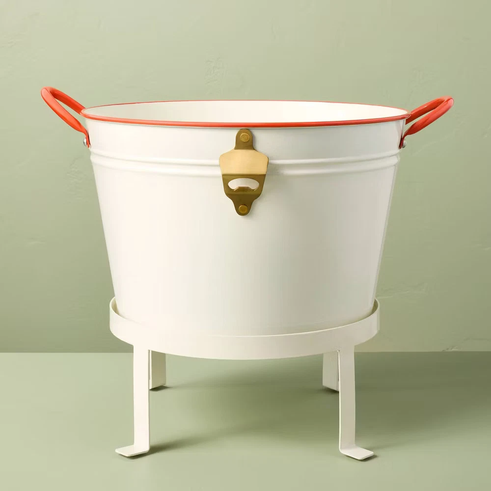 12.9L Beverage Tub Stand Cream - Hearth & Hand with Magnolia Review