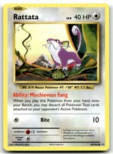 Rattata 66/108 Common Evolutions Pokemon Moderately Played