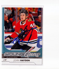 JOHN HAYDEN autographed '17/18 CHICAGO BLACKHAWKS