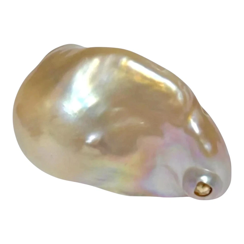 Perla suelta gigante sin perforar 16,9 x 13,6 x 25,8 mm Kasumi Keshi púrpura rosa rosa Foto 2 de 4