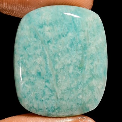 100% Natural Amazonite Radiant Shape Cabochon Gemstone 37 Ct. 27X23X6 mm A-36512