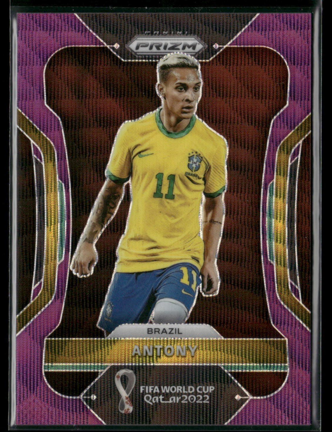 2022 Prizm Fifa World Cup Qatar ANTONY /99 Purple Wave Prizm SP #26 BRAZIL N1320