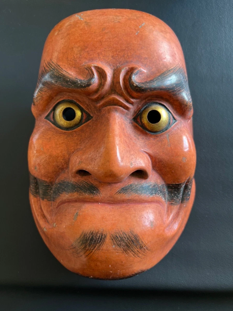 COTONOHA Kumatori - Maschera tradizionale giapponese in ceramica, 18 cm, dipinta a mano, decorazione da appendere per casa o ufficio