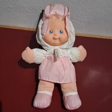 Vintage Puffalump Fisher Price Baby Doll Inside Rattle Pink 1994 Soft Body Plush
