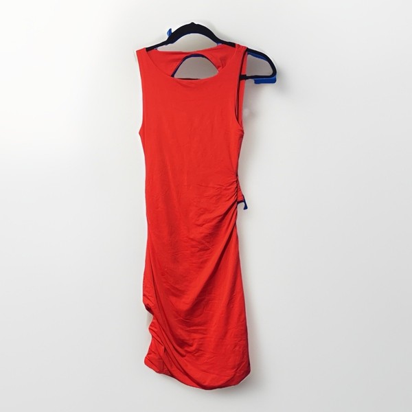 Kookai Red Pepper Bodycon Club Party Dress Cut Out Sleeveless Mini Size 1 (6-8)