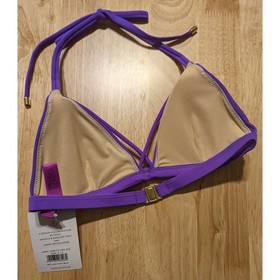 L'Agent Agent Provocateur Bikini Top Purple Avril Padded Triangle Beach Swimwear