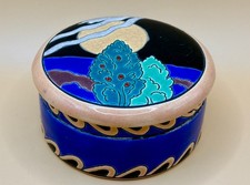Antique Lusca Longwy French Enamelled Trinket Box