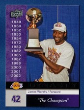 JAMES WORTHY 2008-09 Upper Deck Dynasty #LAL-12 Los Angeles Lakers Insert Card!
