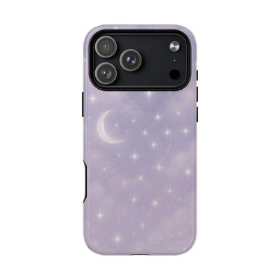 Celestial Lavender iPhone Case   Moon & Stars MagSafe Compatible