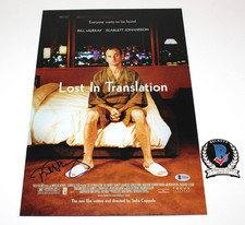 BILL MURRAY SIGNED 'LOST IN TRANSLATION' 12x18 MOVIE FILM POSTER BECKETT COA BAS