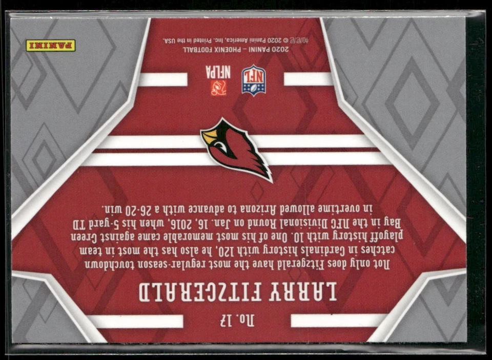 2020 Panini Phoenix Game Over Larry Fitzgerald #17 Arizona Cardinals - Image 2 of 2
