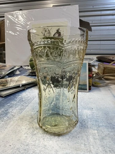 Patrician Tumbler Amber Depression Glass Federal Vintage 5.5 Inch