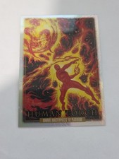2024 SkyBox Marvel Masterpieces 92 Platinum Human Torch #31 Rainbow