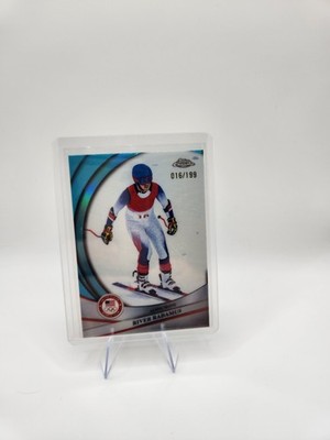2026 RIVER RADAMUS Topps Chrome Winter Olympics #185 Aqua Refractor /199 Skiing