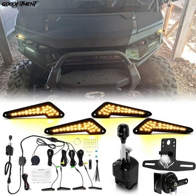 Plug N Play UTV Turn Signals & License Plate For Can-Am Defender HD11 HD10 HD5