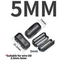 20PCS 3.5/5/7/9/13Mm Ring Core Ferrite Bead Clamp Choke Coil EMI RFI Noise Filte