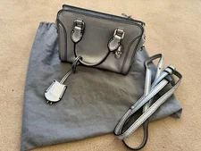 Alexander McQueen Skull Padlock 2way Tote Hand Crossbody Bag Women Silver
