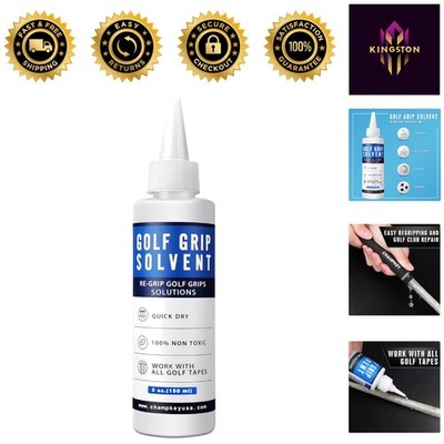 5 Oz  Golf Solvent for Quick Re-Gripping - Fast-Drying & Easy Application