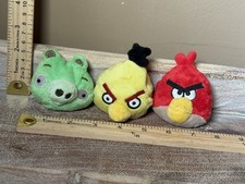 Hartz Angry Birds Plush Stuffed Toy No Sound Embroidered - Lot Of 3