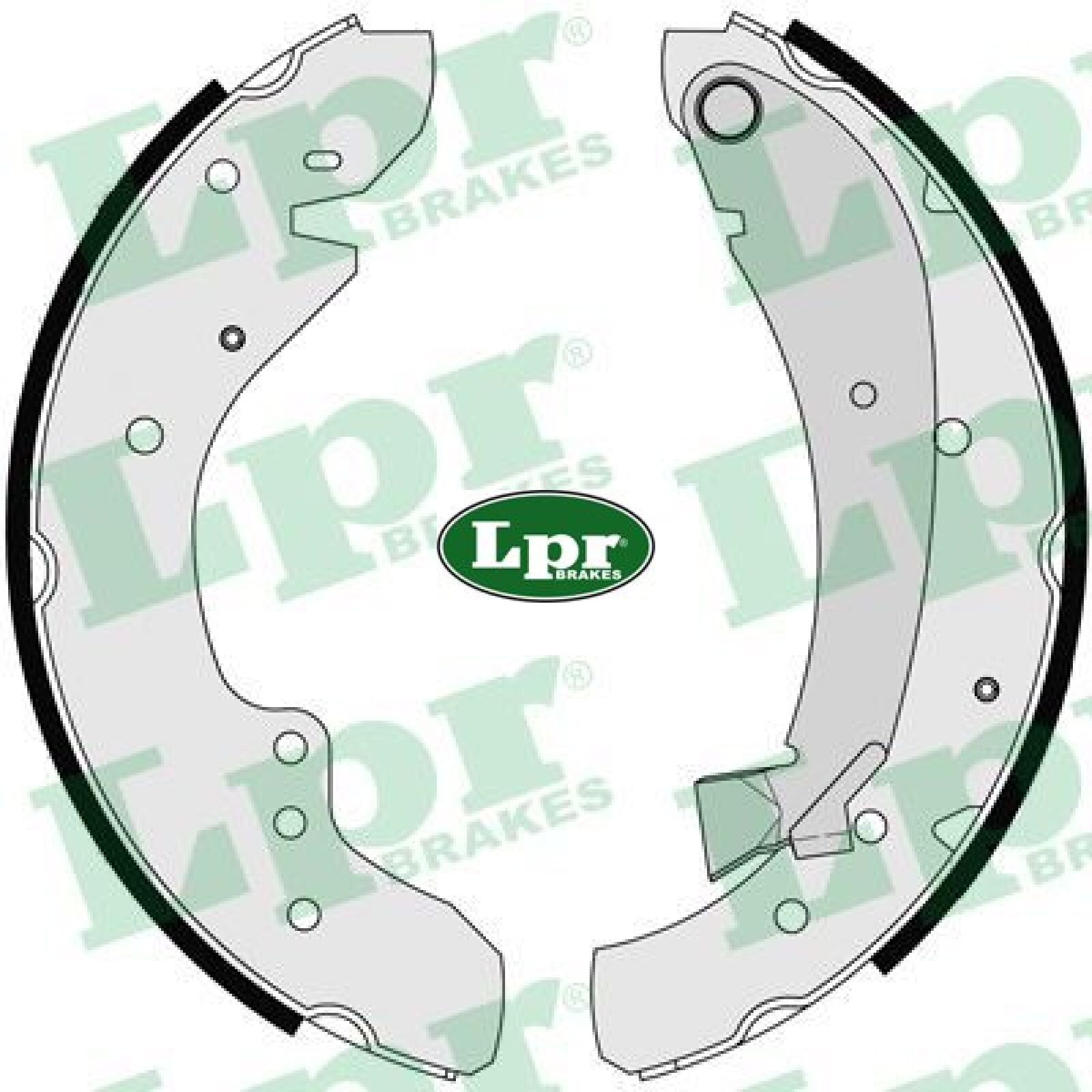 LPR 07110 Bremsbackensatz 4 Bremsbacken Trommelbremse