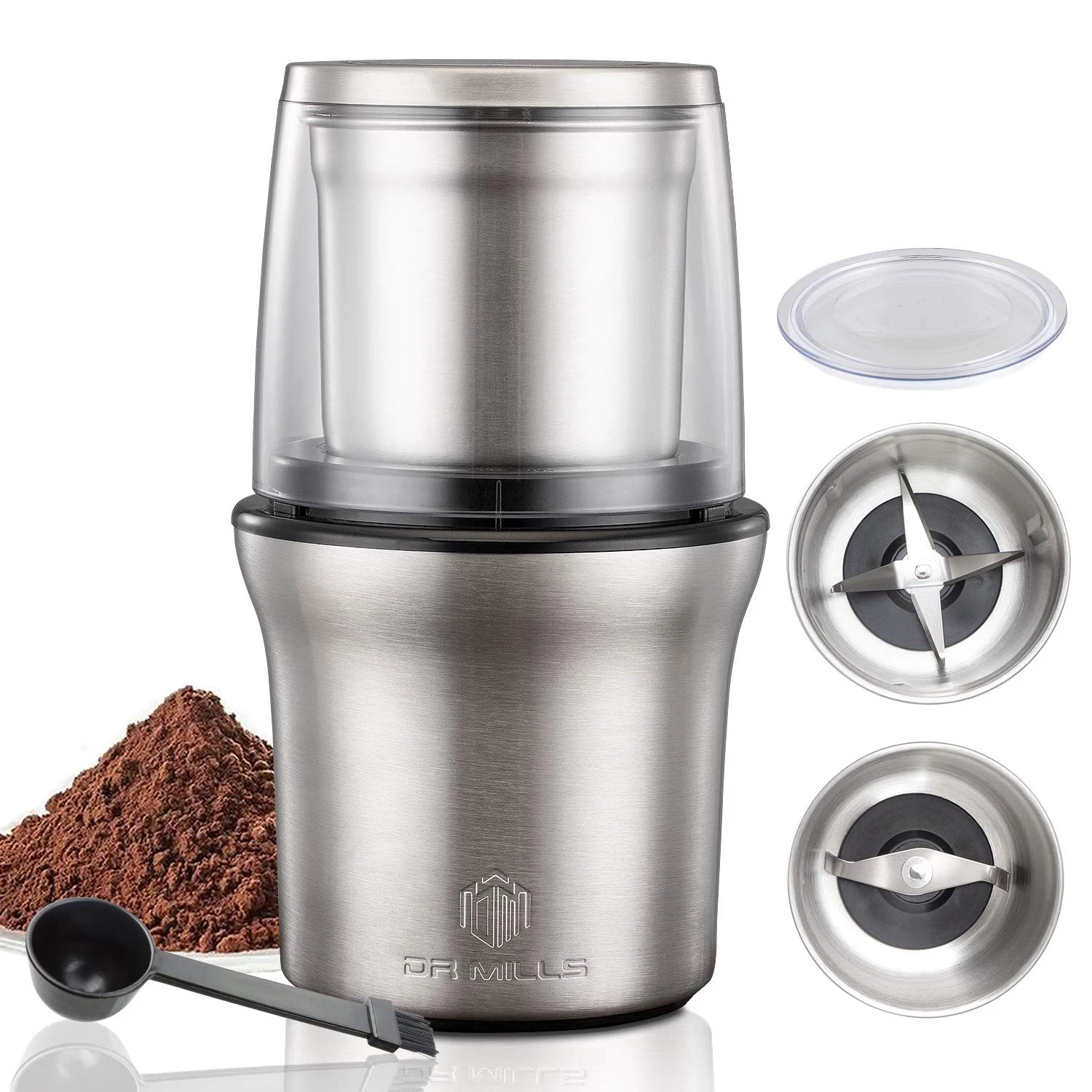 DR MILLS DM-7412M Stainless Steel Electric Dried Spice and Coffee