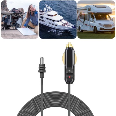 DC Car Power Cable For Satellite 18AWG IP68 PVC Copper DC Car Charger Power S CB