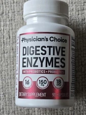 Physician's Choice DIGESTIVE ENZYMES - 90 Capsules Physicians Probiotics 4/2026