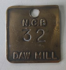 Daw Mill Colliery Pit Check Tally Token marked NCB Daw Mill 32