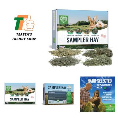 Hay Sampler Box for Small Pets - Timothy, Oat & Orchard for Variety