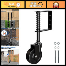 Heavy Duty 4" Spring Loaded Gate Caster Wheel, 360  Swivel, 220 Lbs Capacity, Bl