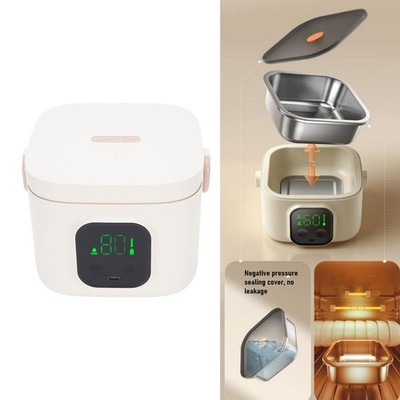 Cordless Electric Lunch Box 25W Heated Lunch Box 500ML 304 Stainless Steel SET