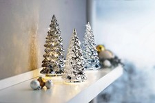 LED-Tannen "Frosty Xmas" 3er-Set Deko Weihnachtsdeko Advent Dekoration