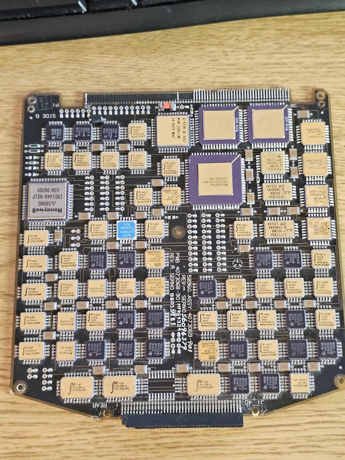 Vintage Military Aerospace Honeywell Art Collector Piece Stacked Gold Ceramic #3