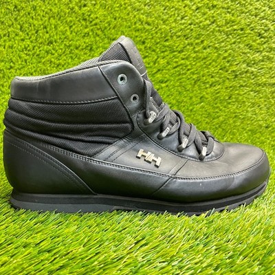 Helly Hansen Woodlands Mens Size 10.5 Black Classic Outdoor Leather Hiking Boots