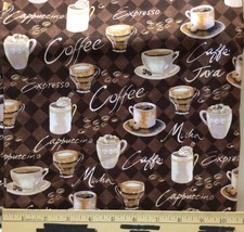 Coffee Bean Fabric - 1 yard New