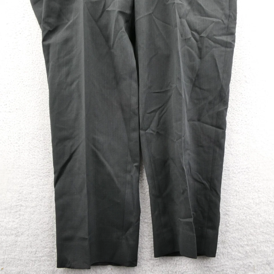 Enro Khakis 46x34 Para Hombres Gris Plisado Pierna Recta Pantalones Vestido Pantalones Traje Foto 3 de 4