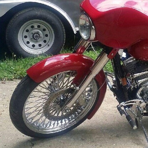 21" Inch Wrap Harley Davidson Fiberglass Front Stretched Fender Bagger